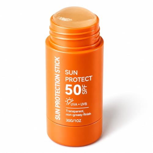 Image of Sun Protection Stick SPF 50, Sunscreen Stick Face Sun Cream SPF 50+ with High UV Protection, Mineral Sun Lotion Roll on for Travel, Transparent Non-Greasy for Face & Body, Hydrating Matte Finish, 30g