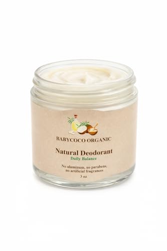 Image of Natural Deodorant Cream for adults - Daily Balance - Aluminum Free,Fragrance free, Gentle Everyday Odor Protection, Handmade in Miami, 3 oz
