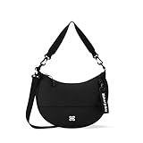 Sherpani Mina, Medium Nylon Crescent Bag, Lightweight Half Moon Crossbody Bags, Fashionable Shoulder Bag, Travel Handbag for Women, RFID Protection (Raven)
