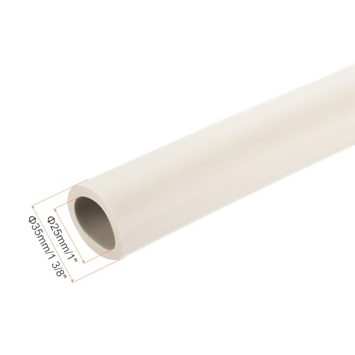 Image of uxcell Foam Tubing for Handle Grip Support,25mm(1 inch) ID 35mm(1 3 /8 inch) OD 0.3 Meter /1ft Length White