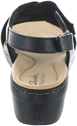 Clarks Women's Merliah Echo Heeled Sandal, Black Leather, 8 | Image 5