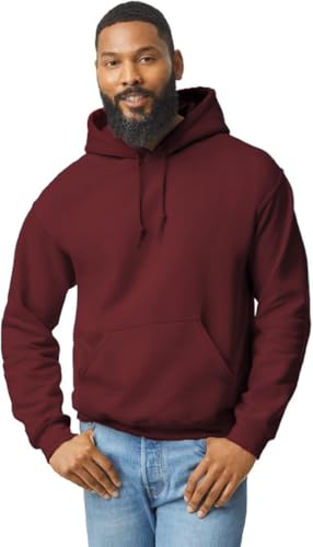 TICTEX Sudadera Hombre con Capucha | Ajuste cómodo y Duradero y Elegante | Ideal para la Vida Cotidiana y el Deporte | Sudadera con Capucha Hombre | Maroon, M