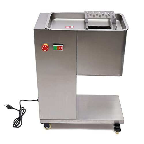 Meat Cutter Electric Deli Food Slicer with Removable Commercial Meat Slicer Machine with 3mm Cutting Blade 110V 500kg/h