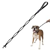 Sporn Dog Leash Heel-X Heavy Duty Dog Leash, Dog Leash for Large Dogs, Medium Dogs, and Small Dogs with Maximum Control & Superior Craftsmanship. Secure Grip Handling Dog Leash, Black