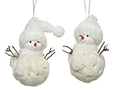 Flauschige Christbaumanhänger mit Glitzer - Sternen, bruchsicher