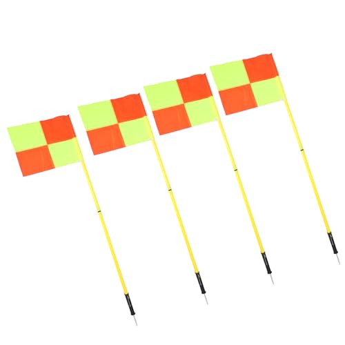 Drapeaux de coin foot haute résistance avec mâts en PVC premium - 3