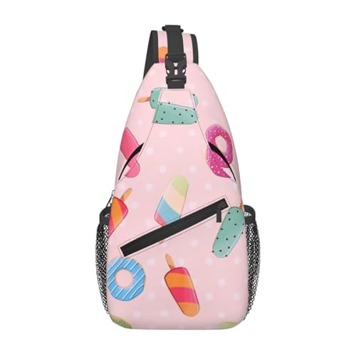 Sac à bandoulière ergonomique homme imprimé crème glacée actif