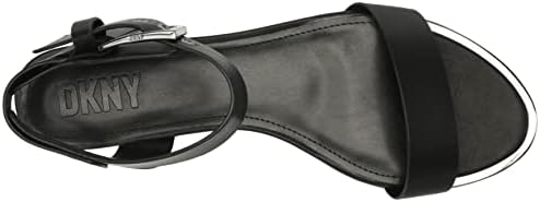 DKNY Women's Transitional Tamara-Flat Ankle Sandal, Black, 9.5 | Image 4