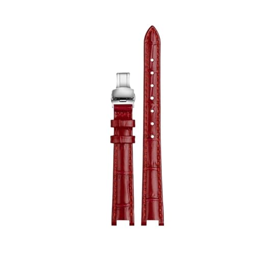 [ȓX] Compatible With Tissot Little Beauty T126.010 Jiali Series Women's Leather Watch Strap Bracelet Cowhide Chain Notch 12*4m