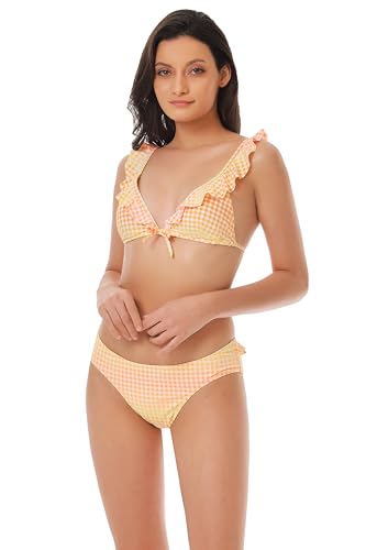 Haut de bikini Lucky Brand Riot à volants réglable pour femme