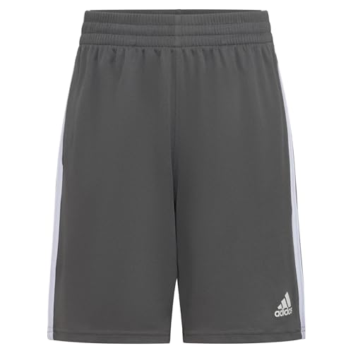 adidas boys Classic 3-stripes Shorts, Grey Five Adi, X-Large US