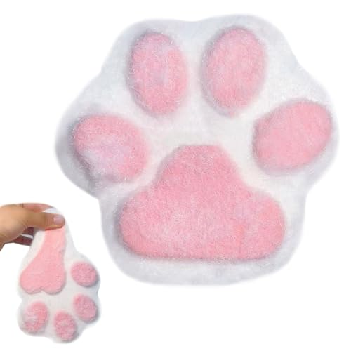 Houkary Giocattoli da Spremere Zampe di Gatto, 15cm Taba Squishy con Zampa Gigante, Antistress Squishy, Fufu Squishy, Giocattolo per Alleviare lo Stress, Zampe di Gatto Squishy (Rosa)