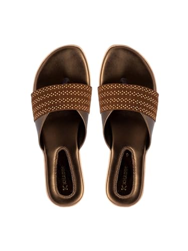 Image of Khadim's Synthetic Beige Slip-On Heels For Women