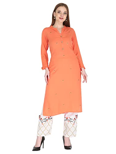 Image of Women's Rayon Straight Kurta Pant with Dupatta Set (Black)
