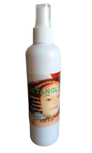 Organic Hair Solution-KIDS Rice Water Hair Growth Spray- Detangler forThickening & Moisturizing with Aloe Vera Tea Tree Argan. Leave in Mist Sulfate/Paraben Free- For All Hair Types (8 oz)