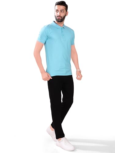 Image of Ancnt Insider Men's Knitted Casual Half Sleeves Regular Fit Polo T-Shirt | Collared T-Shirt for Men