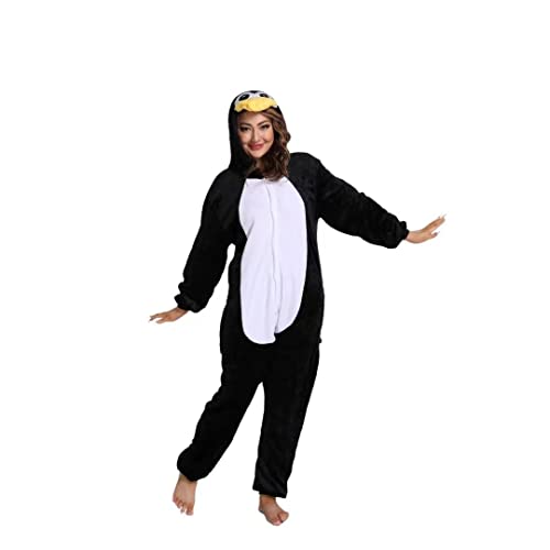 Afoxsos Adult Penguin Onesies Sleepwear Unisex Animal Pajamas Cosplay Costume Large
