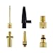 Tobefore Ball Pump Adapter with DV/SV/AV Valve Adapters, Ball Pump Needle, Brass& ABS Tapered Inflatable Nozzles for Bike Valve Adapter, Ball Pump, Inflatable Equipment 6PCS