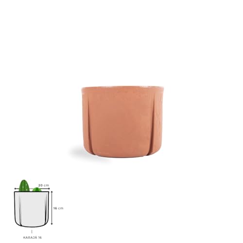 VASO POLIETILENO MODERNO P/PLANTAS, JARDINS E DECORAÇÕES (Terracota)
