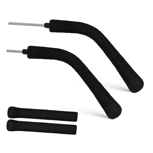 minkissy 2-Pair Stretchy Knit Glasses Temple Covers Comfortable Eyeglass Arm Pads Nonslip Grip for Easy Wear