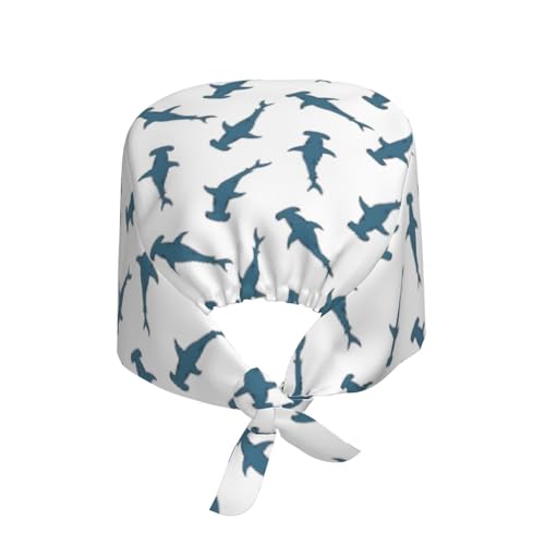 Image of Working Cap Scrub Cap with Sweatband Adjustable Unisex Women Tie Back Hat Nurse Surgical Caps