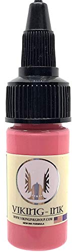 Viking Ink USA Bubble Gum Tinta de tatuagem, as melhores cores e pretas em tintas para tatuagem do mercado, veganas, 0,5 oz (15 ml)