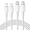 Paquete de 2 cables USB C a Lightning de 3 pies [certificado MFi de Apple], cables de carga rápida para iPhone, carga rápida, compatible con iPhone 14 13 12 11 Pro Max X XS XR 8 7 6s Plus SE