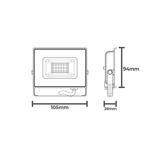 Refletor TR Led 20W Slim Taschibra 6500K Preto