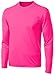 DRI-Equip Long Sleeve Moisture Wicking Athletic Shirt-Large-NeonPink