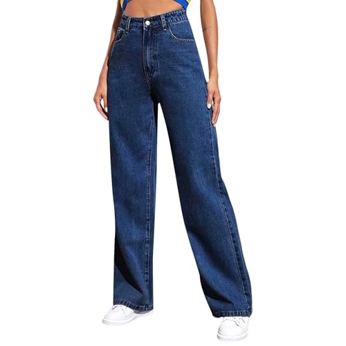Jeans baggy femme noir vêtement décontracté pour la maison