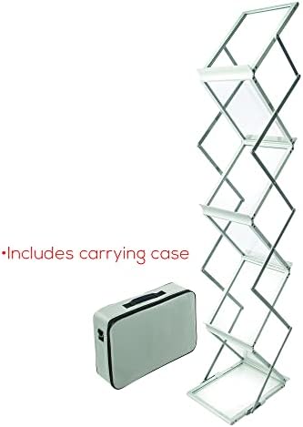 Deflecto 36100 275x370x1500mm A4 Portrait Folding Literature Floor Stand - Silver