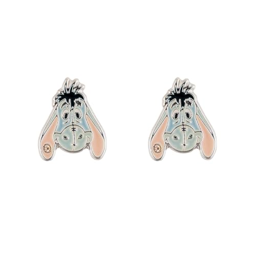 Boucles d'oreilles Eeyore plaquées argent bijoux Disney Winnie pour fille