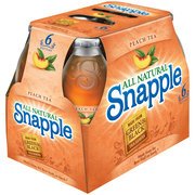 Snapple All Natural Peach Tea, 16 fl oz, 6 count(Case of 2)