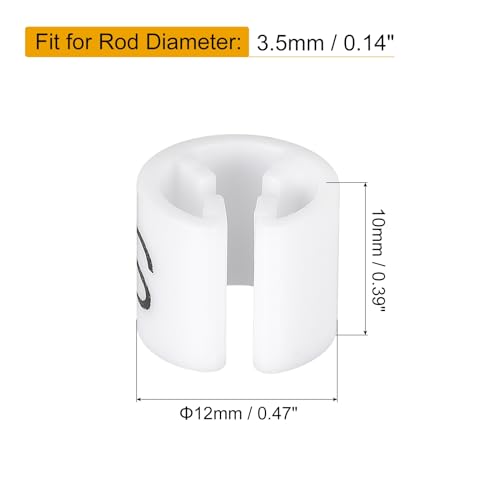 Marcadores de perchas S uxcell para colgar ropa en barras de 3,5 mm, clips blancos, 160 uds 2