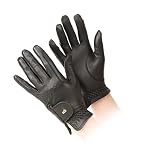Aubrion Shires Equestrian Leather Riding Gloves - Childs (Black, Large)