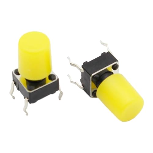 Chapeau bouton-poussoir jaune G62 de type tactile 6x6 mm pour interrupteur d'appareil électronique