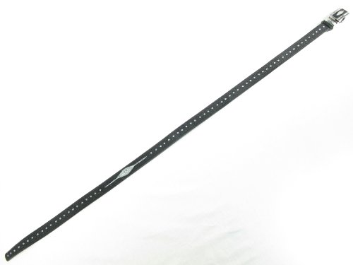 Genuine Stingray Shagreen Skin Leather White Dot Men's Belt 46" Black2