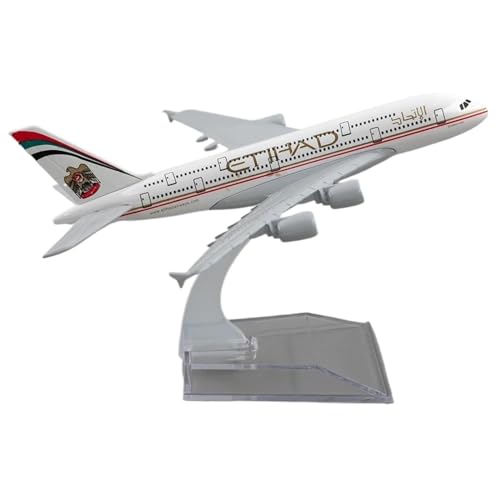 Regalo de colección modelo de avión Airbus A380 Etihad con base expositora elegante