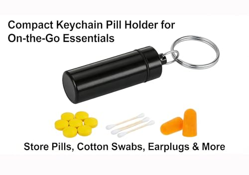 1 Pack Black Portable Storage Jar, Leakproof Airtight Travel Keychain Container for Camping Outdoor Picnic Kitchen — view 6