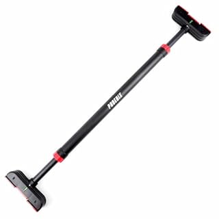 Phoenix Fitness Doorway Pull Up Bar - Adjustable Telescopic Chin Up Bar for Door Frame with No Screws - Secure Fit & Soft Grip for Upper Body Workout & Strength Training - Black, 200kg Load, 73-113cm