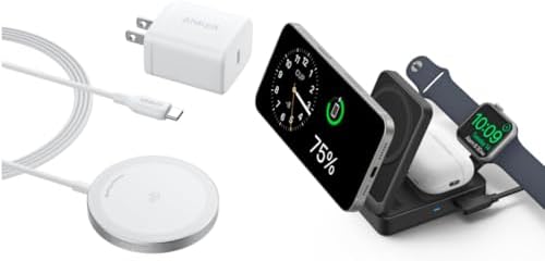 Anker MagGo 3-in-1 Charging Station, Qi2 Certified 15W MagSafe-Co...