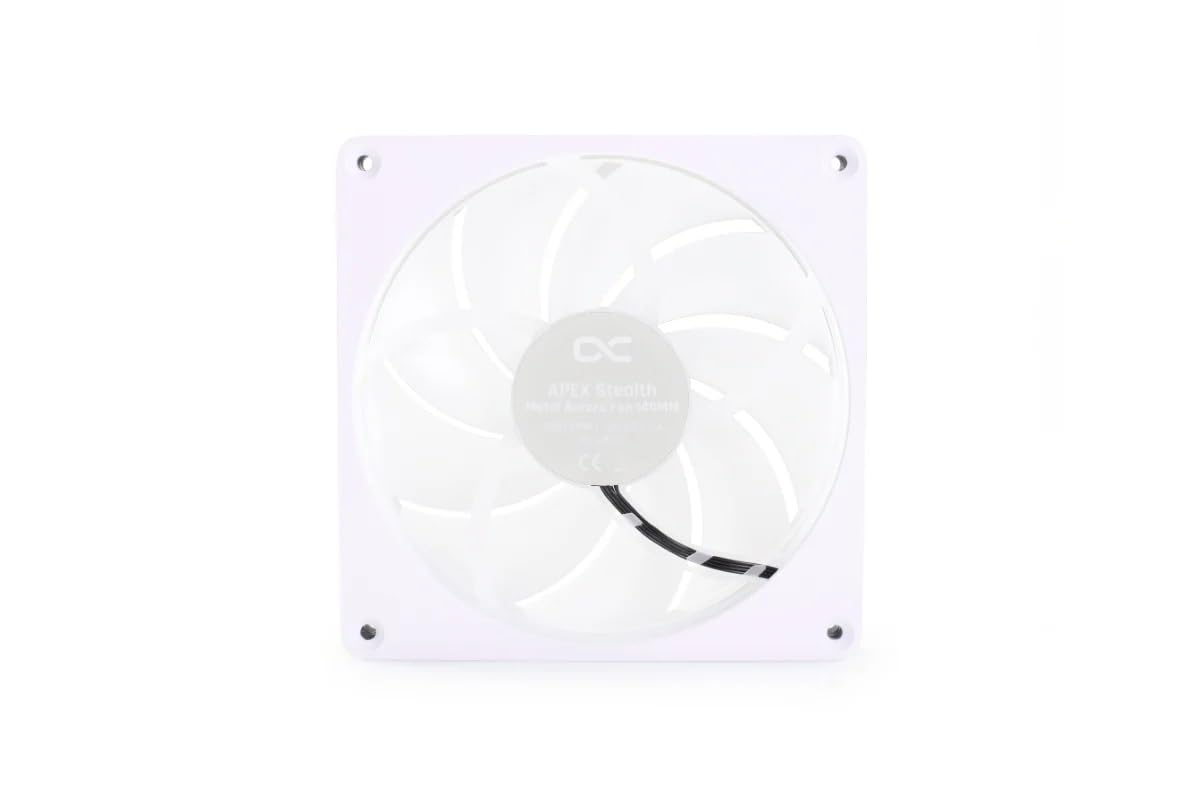 Alphacool 13788 Apex Stealth - Ventola Aurora in metallo, 2000 giri/min, cromata, 140 x 140 x 25 mm