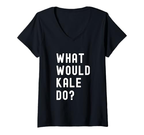 Mujer ¿Qué haría Kale? Camiseta Cuello V