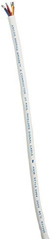 Ancor Marine Grade Electrical Round Myloar Foil Shield and Drain Wire Tinned Boat Signal 8-Cable Wiring