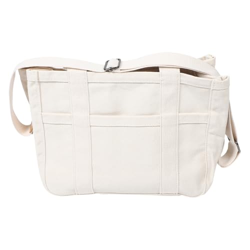 Imagen de MOLUCKFU Bolso de Lona para Mamá Multifuncional Grande Beige Bolso de Hombro y Tote Portátil para Mujeres Modernas Resistente y Fácil de Limpiar para Uso Diario