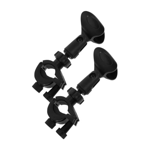 NULYLU Flexible Adjustment Stand Mic Clip Plastic Microphone Clip for Rack Mount