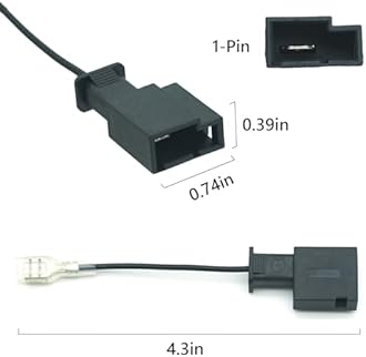 Car Horn Connector Adapter Wiring Harness, Compatible with Toyota Lexus, 2 Pack Pigtail Converter for Universal to OEM Horn Replacement (Toyota)