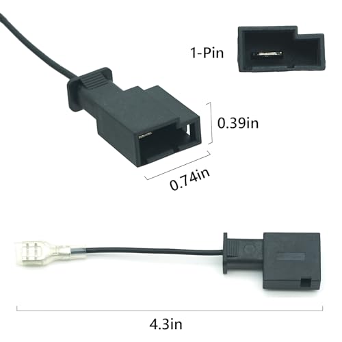 Car Horn Connector Adapter Wiring Harness, Compatible with Toyota Lexus, 2 Pack Pigtail Converter for Universal to OEM Horn Replacement (Toyota)