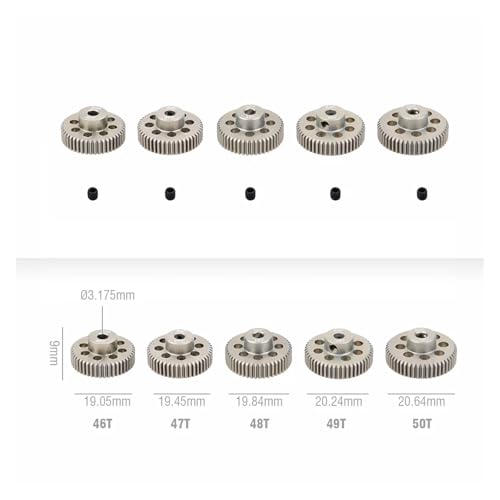 ZHGUIMING 5 3.175mm Vtg ^ sjI [^[ MA 32DP 48DP 64DP M0.6 M0.8 1/10 1/8 RC J[ 3650 3660 p(64DP 46T-50T)