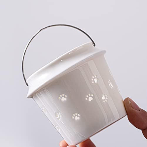 Duanmul Cat Mug Cute Ceramic Coffee Cup With Infuser And Lid,Filter For Steeping Loose Leaf,Kawaii Coaster,Novelty Morning Cup Tea Milk Christmas Mug Chinese Handmade Porcelain Teacup(Red) #TOP6